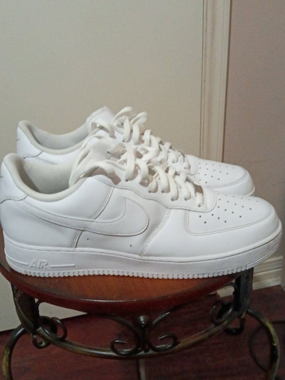 Nike Air Force 1 “07” Triple White Leather CW2288-111 Men Size 14